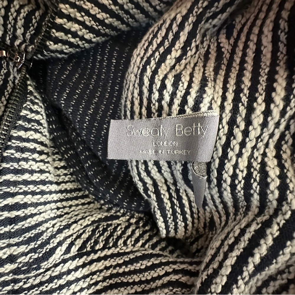 Sweaty Betty | Women’s Black & White Rest Up Half Zip Pullover Sweater ~ Size 4 - Picture 5 of 7
